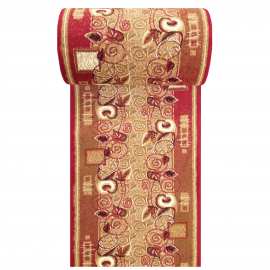 Czerwony Chodnik dywanowy BCF Alfa 11 - szerokość od 60 do 120 cm